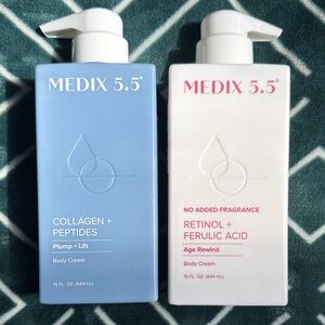 MEDIX 5.5 Collagen + Peptides & Retinol + Ferulic Acid Body Cream Duo